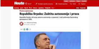 Dokaz da je Dodik “očajan”: Plaćeni članak o “zaštiti RS-a” osvanuo u austrijskim novinama - featured image