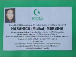 ZENICA OKOVANA TUGOM: Preminula Mersiha Hasanica - featured image