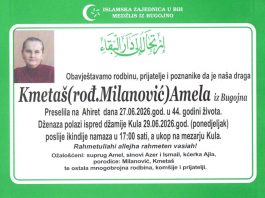BUGOJNO ZAVIJENO U CRNO: Preminula Amela Kmetaš u 44. godini života - featured image