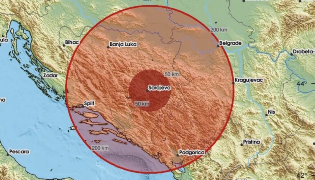 Noćni zemljotres uznemirio građane BiH: Osjetno podrhtavanje tla osjetilo se u mnogim dijelovima zemlje - featured image Noćni zemljotres uznemirio građane BiH: Osjetno podrhtavanje tla osjetilo se u mnogim dijelovima zemlje - featured image