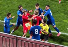 HAOS NA TERENU: Potukli se Srbi i Rusi, letjele šake i igrači se hvatali za vrat - featured image