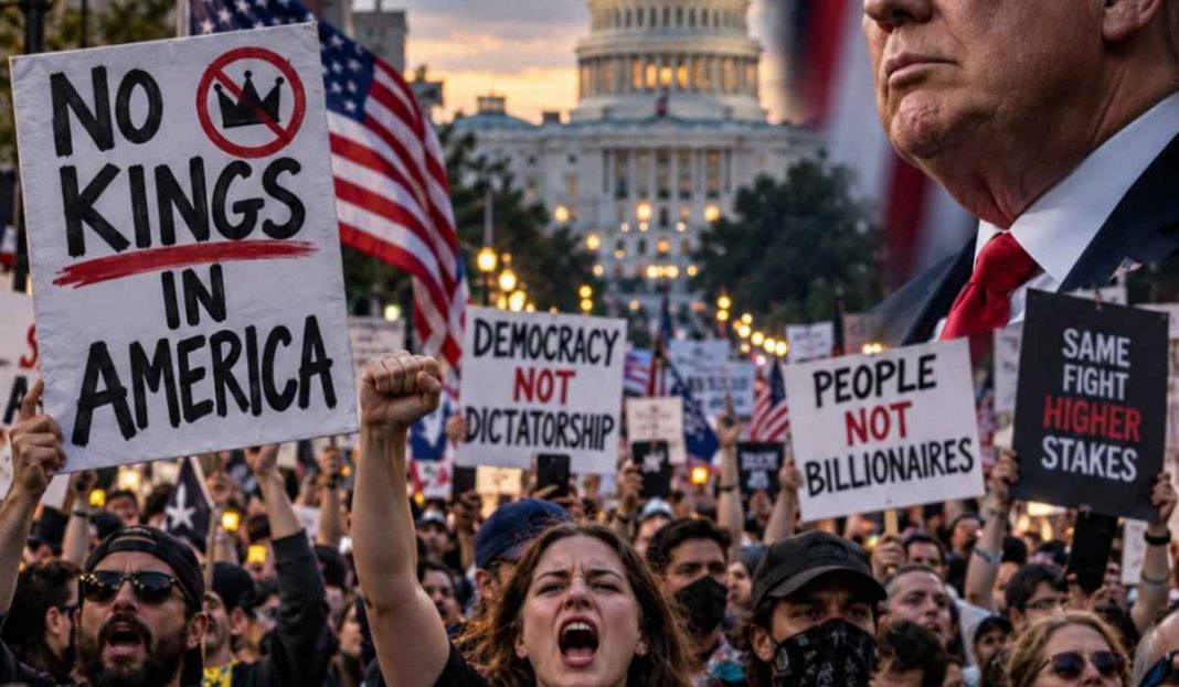 „BEZ KRALJEVA“ NA ULICAMA AMERIKE: Hiljade protiv Trumpove politike pred ključne izbore - featured image