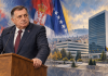 Simbolična AI ilustracija Milorada Dodika i institucija BiH nakon izbora u Srbiji