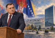 Dodik čestitao studentima nakon Vučićevog poraza: Iz Sarajeva stiglo drugačije očekivanje Simbolična AI ilustracija Milorada Dodika i institucija BiH nakon izbora u Srbiji