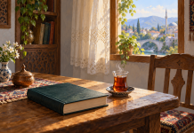 Simbolična AI ilustracija mirnog prostora za razmišljanje