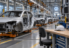 Volkswagenova proizvodna linija – simbolična AI ilustracija