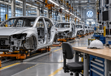 Volkswagenova proizvodna linija – simbolična AI ilustracija